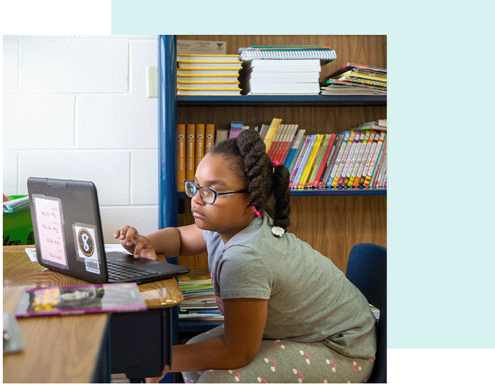 Student on laptop