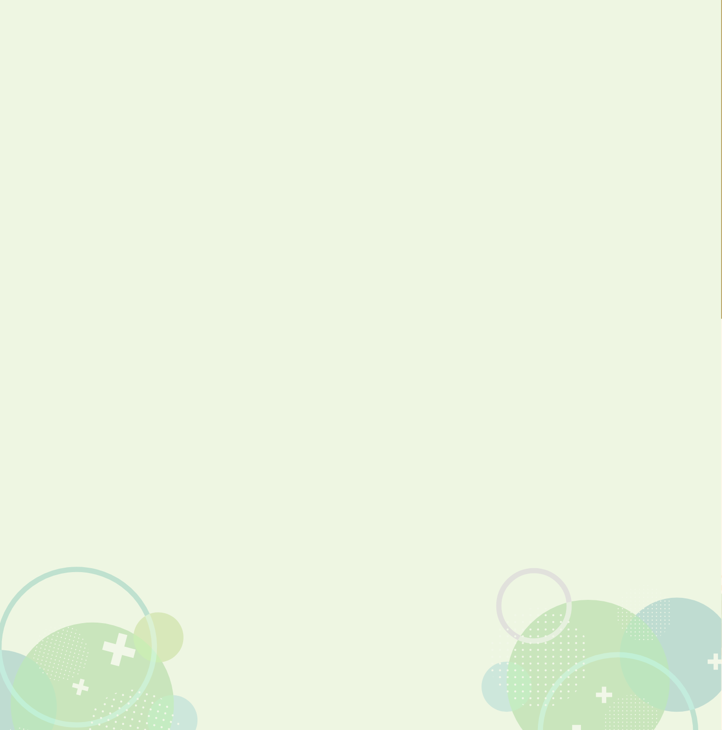 Green background with circular shapes.